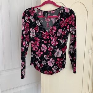 Pink flowered shirt